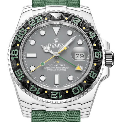 Rolex DiW GMT Master - Verdant Gray - CarboQuartz
