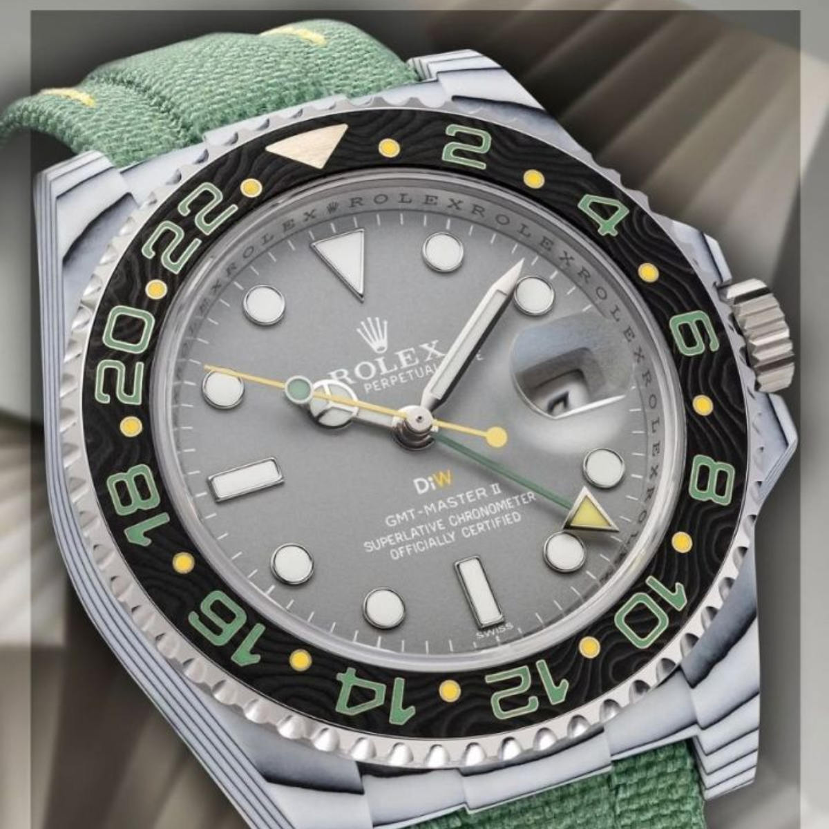 Rolex DiW GMT Master - Verdant Gray - CarboQuartz